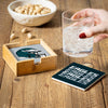 Philadelphia Eagles Coaster Set 4 Piece with Wood Caddy - Evergreen Enterprises