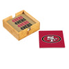 San Francisco 49ers Coaster Set 4 Piece with Wood Caddy - Evergreen Enterprises