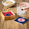 Boston Red Sox Coaster Set 4 Piece with Wood Caddy - Evergreen Enterprises
