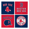 Boston Red Sox Coaster Set 4 Piece with Wood Caddy - Evergreen Enterprises