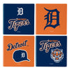 Detroit Tigers Coaster Set 4 Piece with Wood Caddy - Evergreen Enterprises