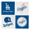 Los Angeles Dodgers Coaster Set 4 Piece with Wood Caddy - Evergreen Enterprises