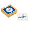 Los Angeles Dodgers Coaster Set 4 Piece with Wood Caddy - Evergreen Enterprises