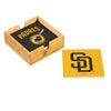 San Diego Padres Coaster Set 4 Piece with Wood Caddy - Evergreen Enterprises