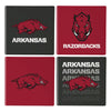 Arkansas Razorbacks Coaster Set 4 Piece with Wood Caddy - Evergreen Enterprises