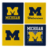 Michigan Wolverines Coaster Set 4 Piece with Wood Caddy - Evergreen Enterprises