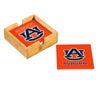 Auburn Tigers Coaster Set 4 Piece with Wood Caddy - Evergreen Enterprises