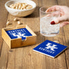Kentucky Wildcats Coaster Set 4 Piece with Wood Caddy - Evergreen Enterprises