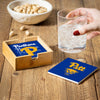 Pittsburgh Panthers Coaster Set 4 Piece with Wood Caddy - Evergreen Enterprises