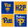 Pittsburgh Panthers Coaster Set 4 Piece with Wood Caddy - Evergreen Enterprises