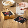 Texas Tech Red Raiders Coaster Set 4 Piece with Wood Caddy - Evergreen Enterprises