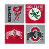 Ohio State Buckeyes Coaster Set 4 Piece with Wood Caddy - Evergreen Enterprises