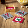 Ohio State Buckeyes Coaster Set 4 Piece with Wood Caddy - Evergreen Enterprises