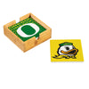Oregon Ducks Coaster Set 4 Piece with Wood Caddy - Evergreen Enterprises