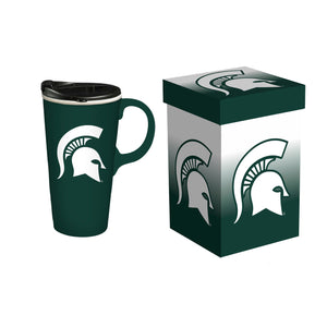 Michigan State Spartans Drink 17oz Travel Latte Boxed - Evergreen Enterprises