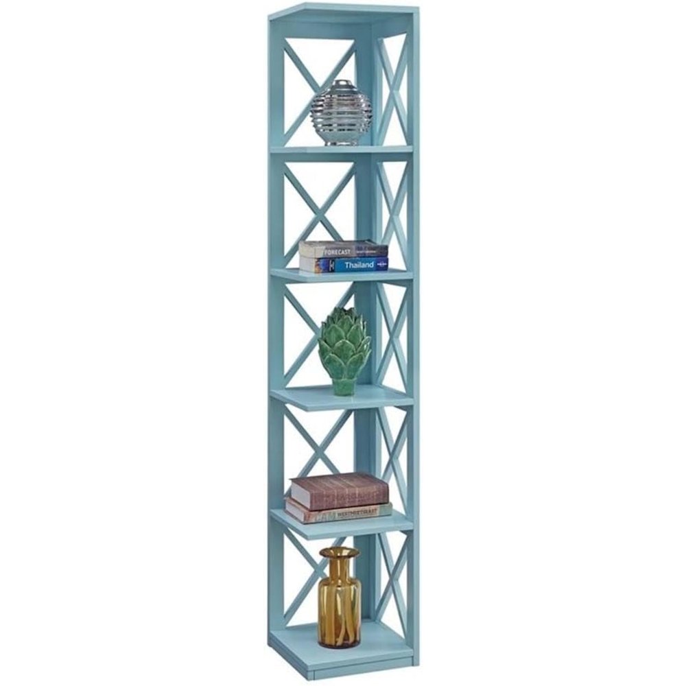 Oxford 5 Tier Corner Bookcase - Convience Concept, Inc.