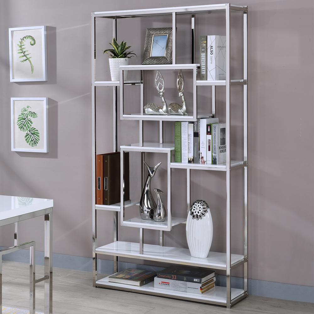 Alize Bookcase, White - Steve Silver
