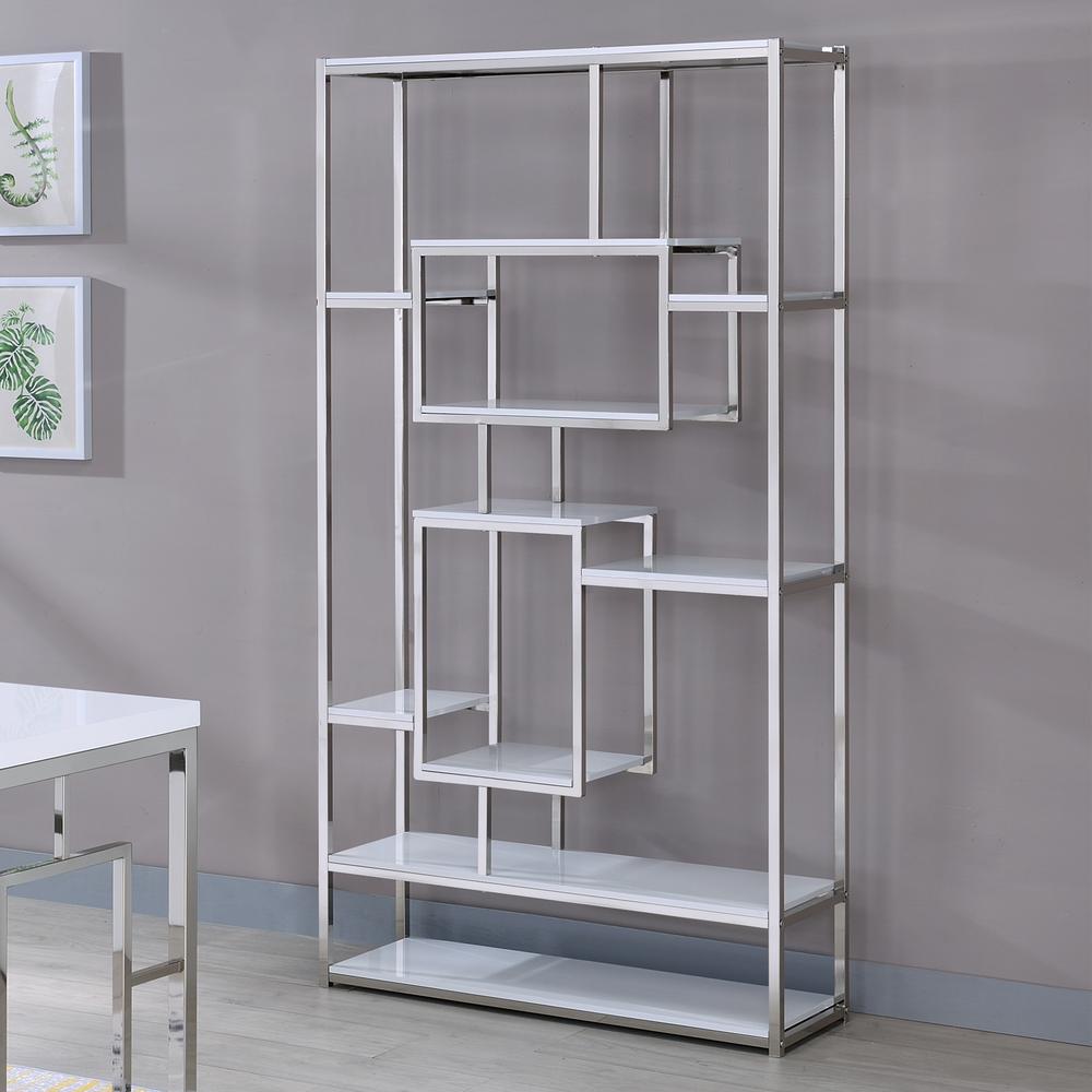 Alize Bookcase, White - Steve Silver
