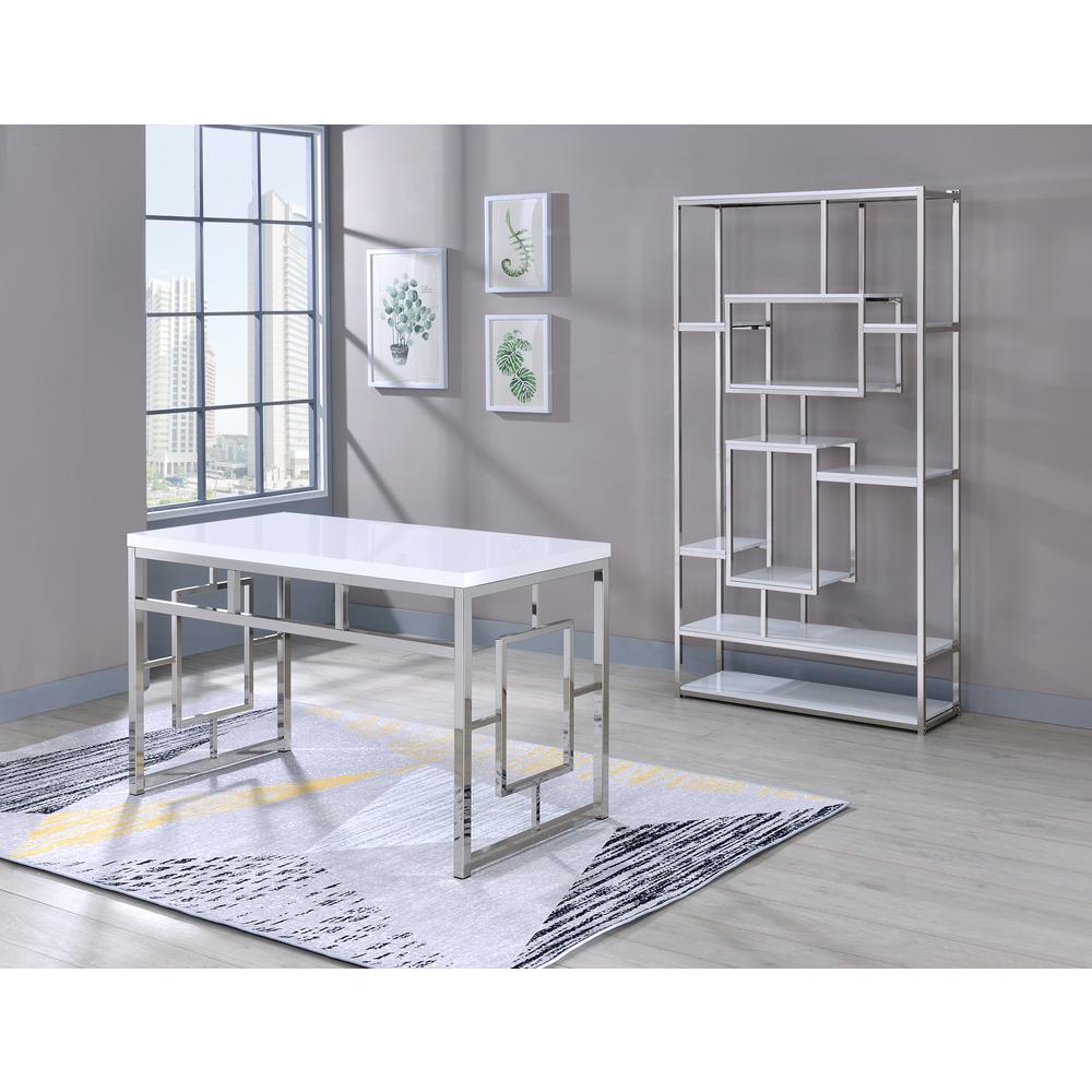 Alize Bookcase, White - Steve Silver