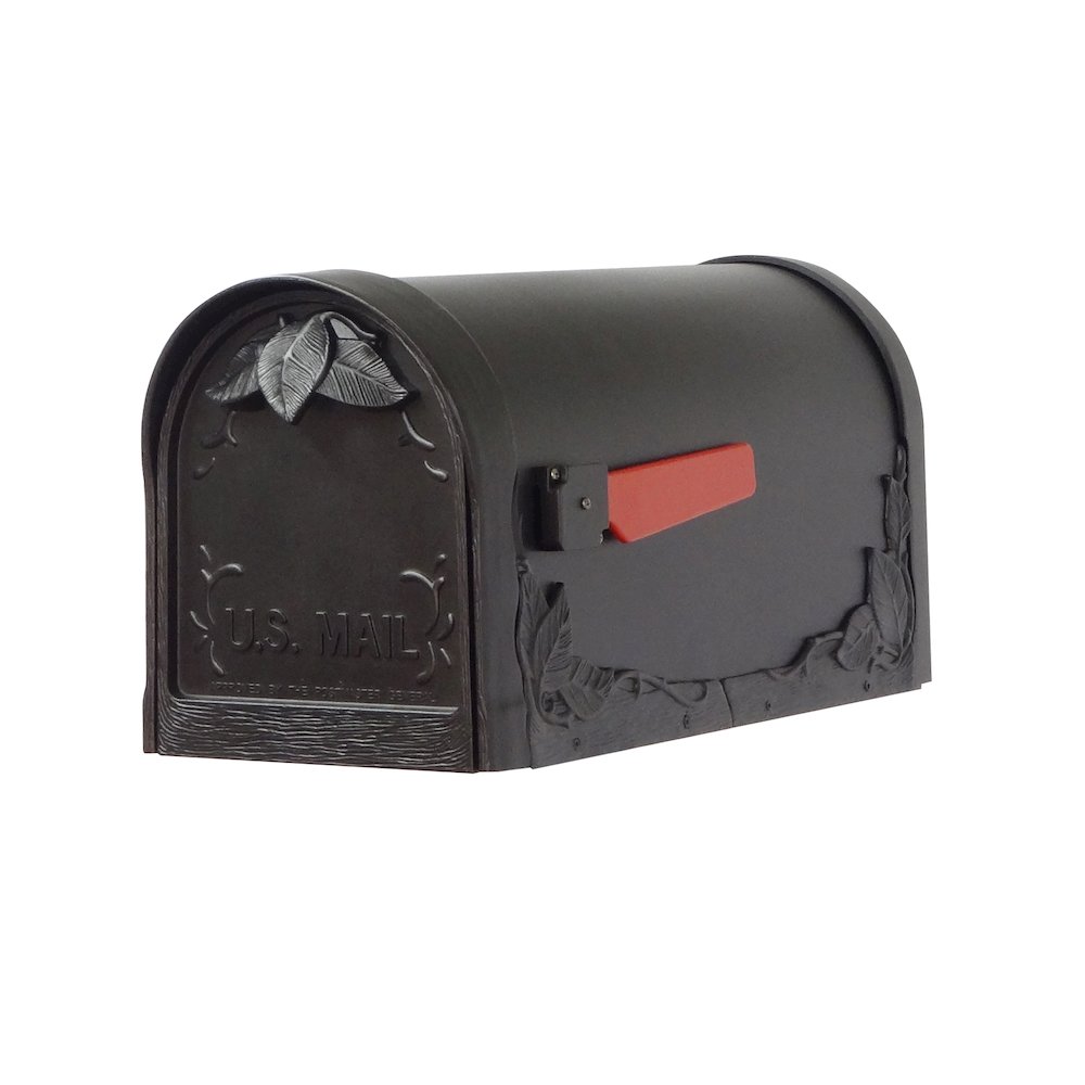 Floral Curbside Mailbox with Locking Insert and Springfield Mailbox Post - Special Lite Products