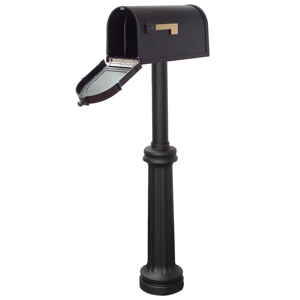 Berkshire Curbside Mailbox with Front Address Numbers and Bradford Mailbox Post - Special Lite Products