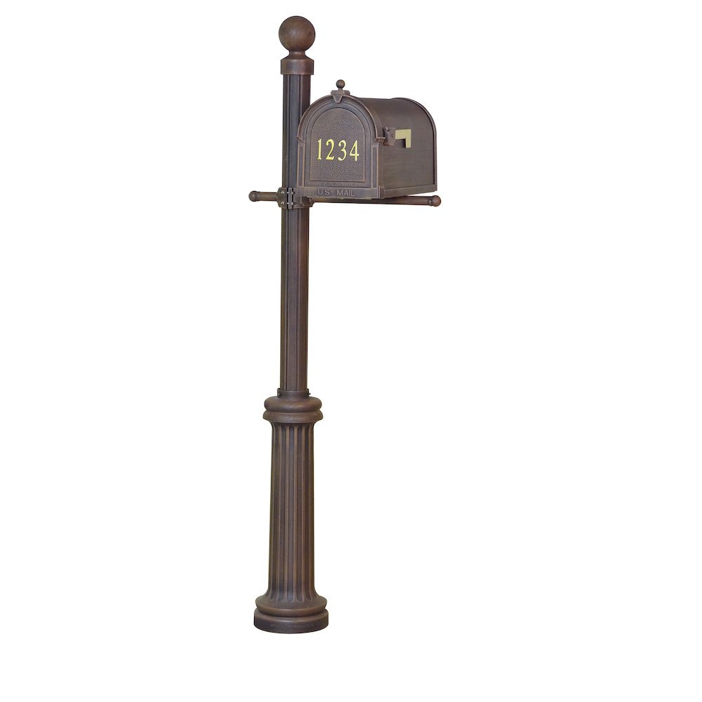 Curbside Mailbox with Front Address Numbers, Locking Insert and Fresno Mailbox - Special Lite Products
