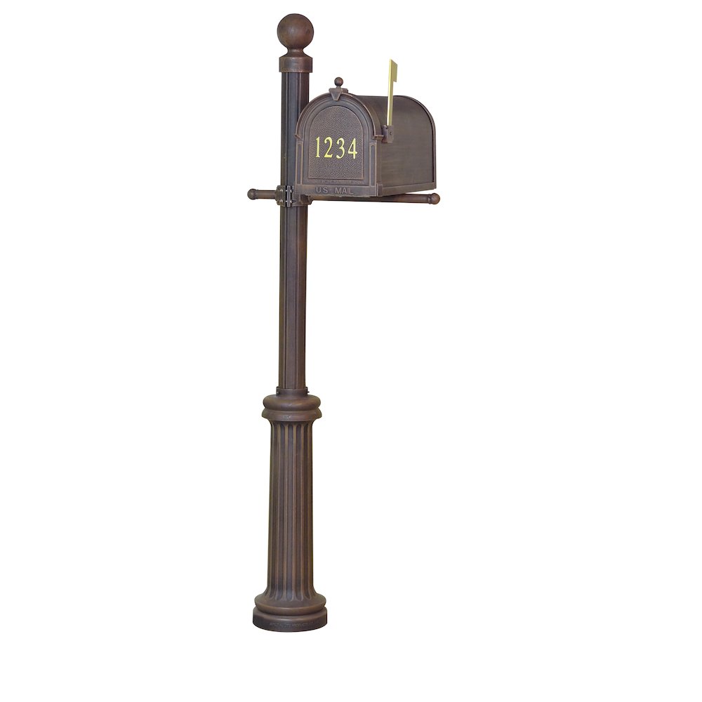 Curbside Mailbox with Front Address Numbers, Locking Insert and Fresno Mailbox - Special Lite Products
