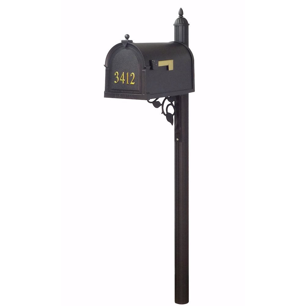 Curbside Mailbox with Front Numbers, Locking Insert and Albion Mailbox Post - Special Lite Products
