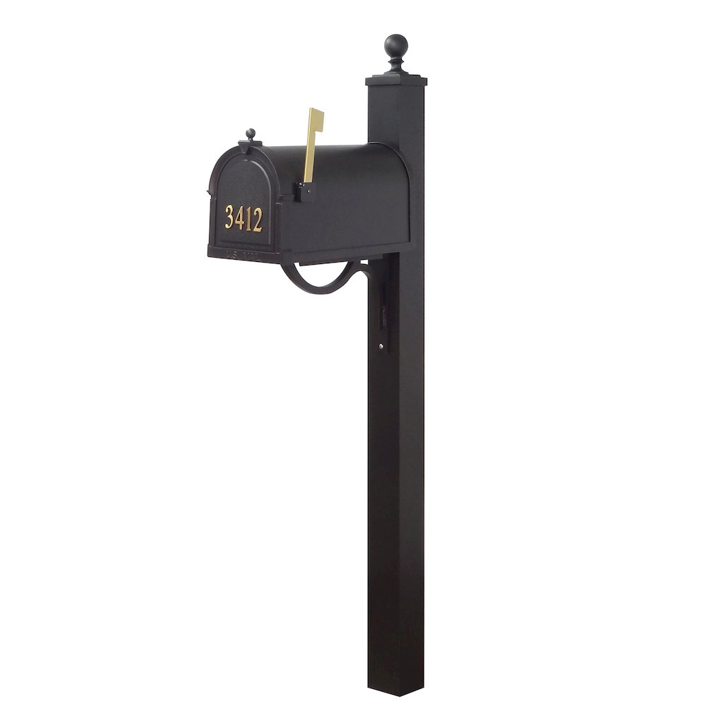 Curbside Mailbox with Front Numbers, Locking Insert and Springfield Mailbox Post - Special Lite Products
