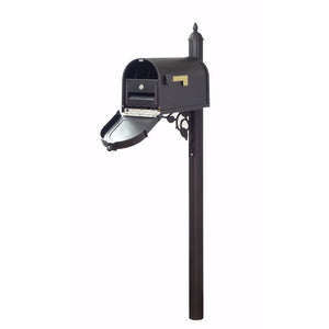 Curbside Mailbox with Front Numbers, Locking Insert and Albion Mailbox Post - Special Lite Products