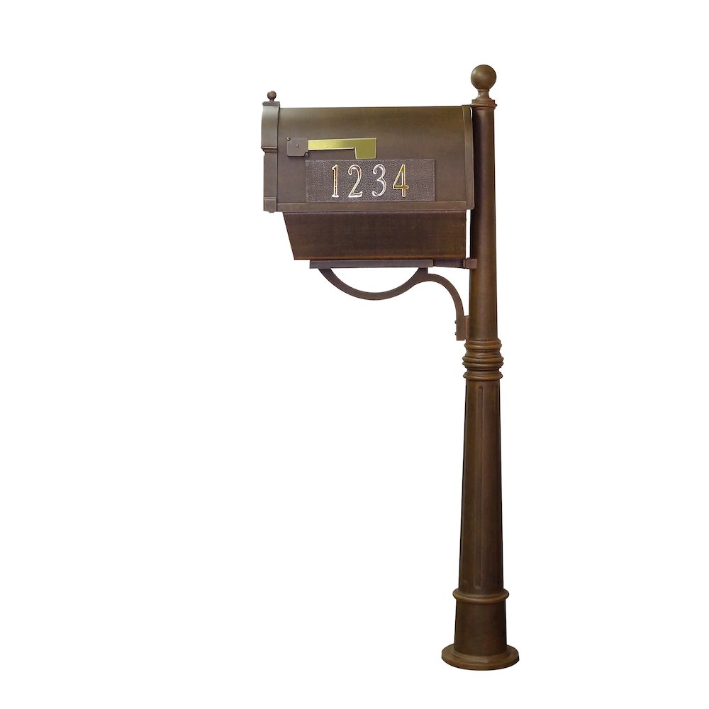Curbside Mailbox with Front and Side Address Numbers, Newspaper Tube - Special Lite Products