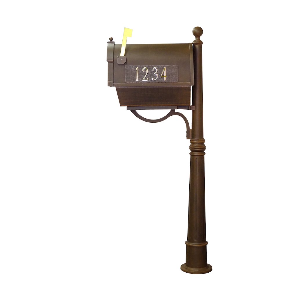 Curbside Mailbox with Front and Side Address Numbers, Newspaper Tube - Special Lite Products