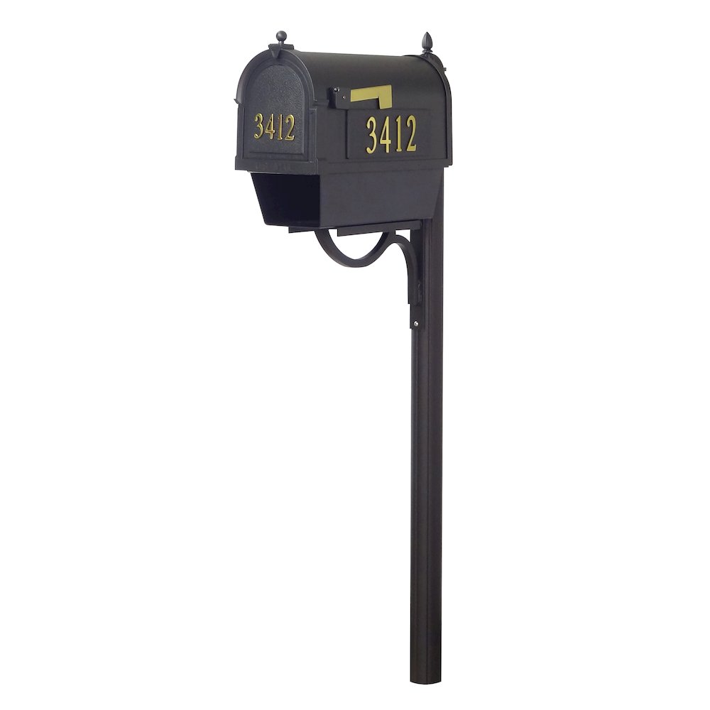 Curbside Mailbox with Newspaper Tube, Front and Side Address Numbers - Special Lite Products