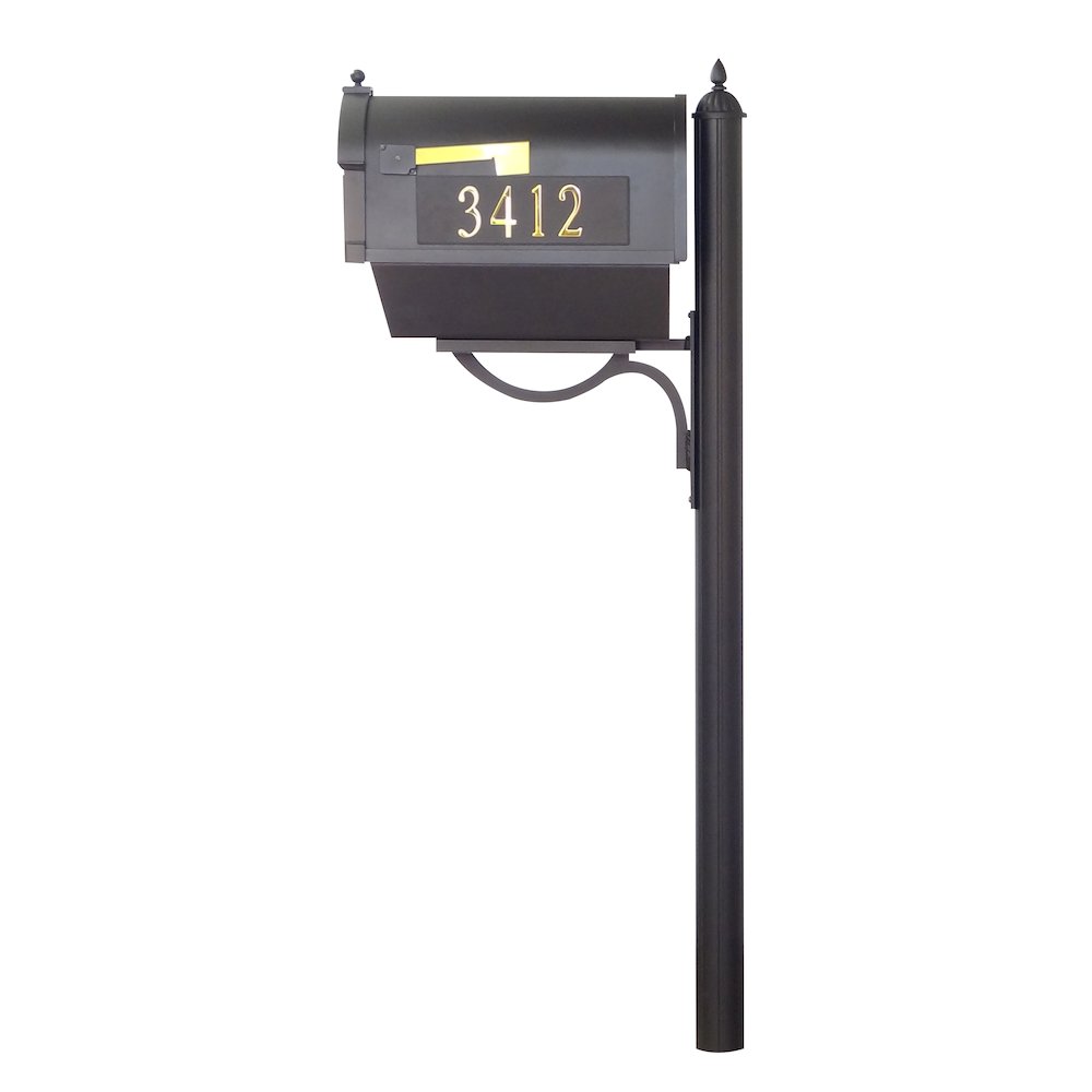 Curbside Mailbox with Newspaper Tube, Front and Side Address Numbers - Special Lite Products