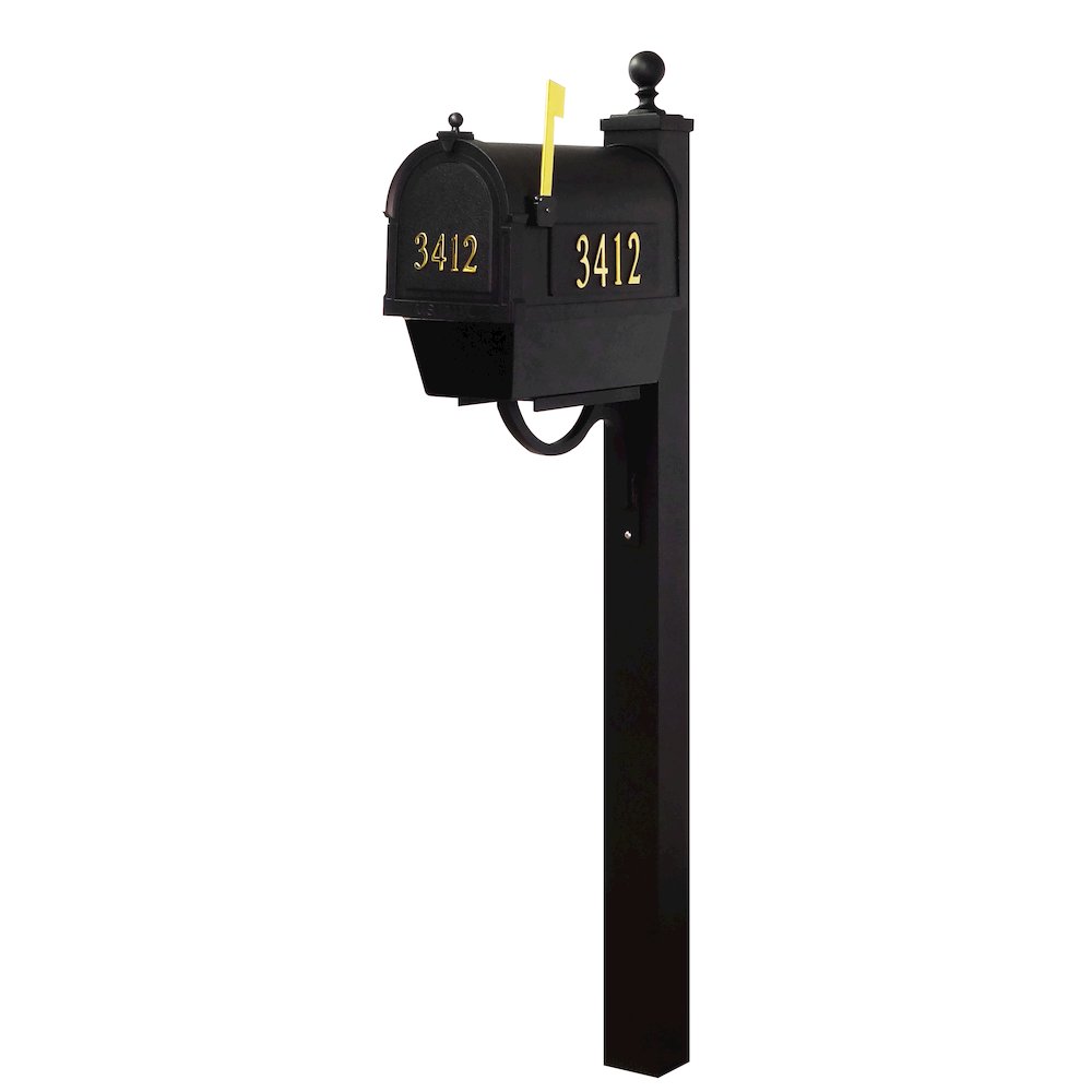 Curbside Mailbox with Front and Side Address Numbers, Newspaper Tube - Special Lite Products