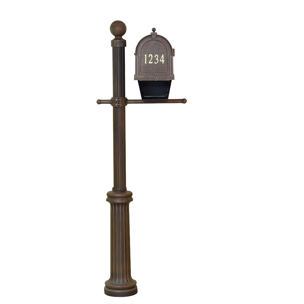 Curbside Mailbox with Newspaper Tube, Front Address Numbers, Locking Insert - Special Lite Products