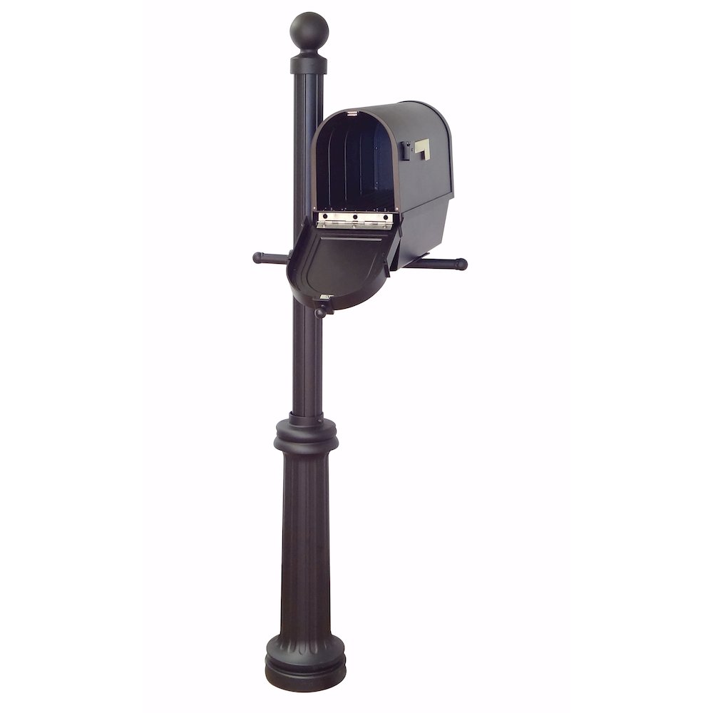 Curbside Mailbox with Newspaper Tube, Front Address Numbers and Fresno Mailbox - Special Lite Products