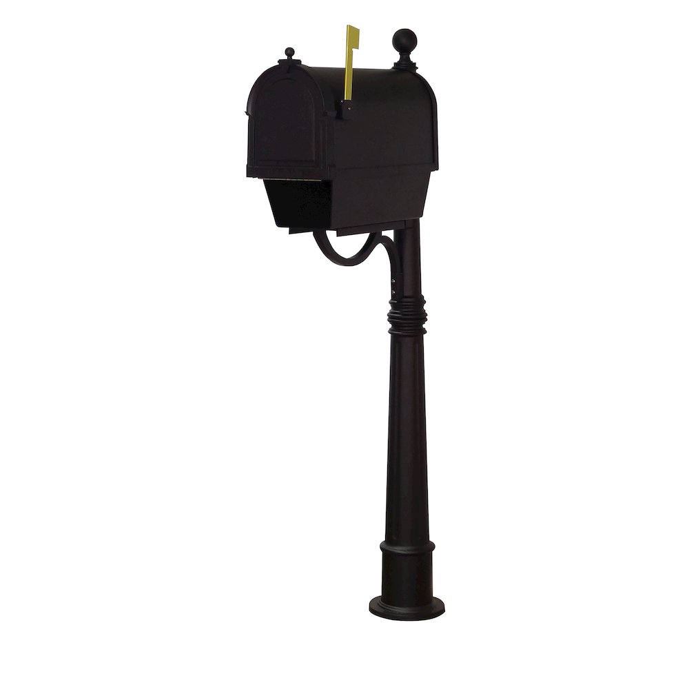 Curbside Mailbox with Newspaper Tube, Locking Insert and Ashland Mailbox Post - Special Lite Products