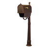 Curbside Mailbox with Newspaper Tube, Locking Insert and Ashland Mailbox Post - Special Lite Products