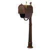 Curbside Mailbox with Newspaper Tube, Locking Insert and Ashland Mailbox Post - Special Lite Products