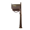 Curbside Mailbox with Newspaper Tube, Locking Insert and Ashland Mailbox Post - Special Lite Products
