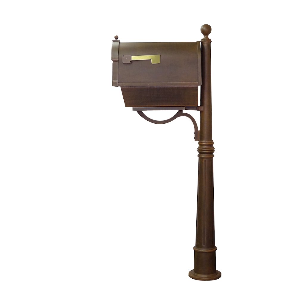 Curbside Mailbox with Newspaper Tube, Locking Insert and Ashland Mailbox Post - Special Lite Products