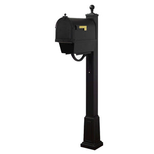 Curbside Mailbox with Newspaper Tube and Springfield Mailbox Post with Base - Special Lite Products