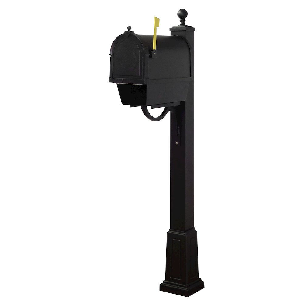 Curbside Mailbox with Newspaper Tube and Springfield Mailbox Post with Base - Special Lite Products