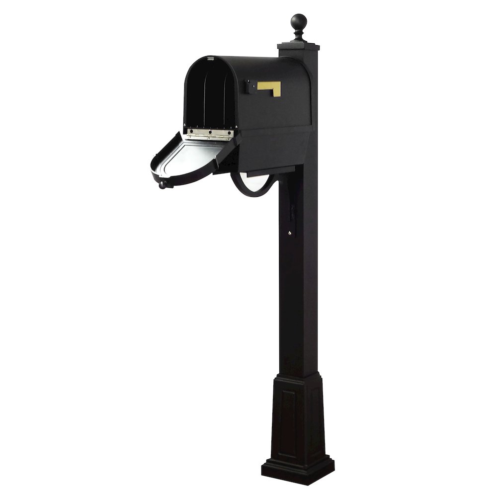 Curbside Mailbox with Newspaper Tube and Springfield Mailbox Post with Base - Special Lite Products