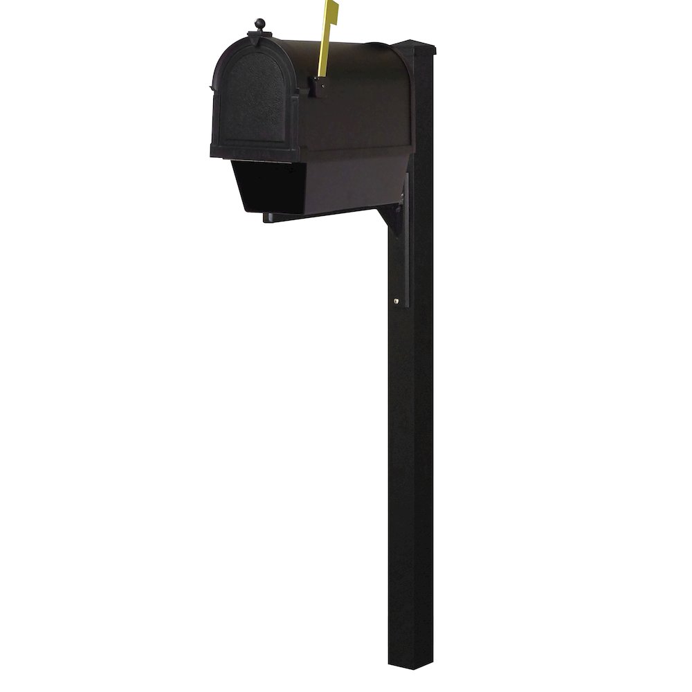 Curbside Mailbox with Newspaper Tube, Locking Insert and Wellington Mailbox Post - Special Lite Products