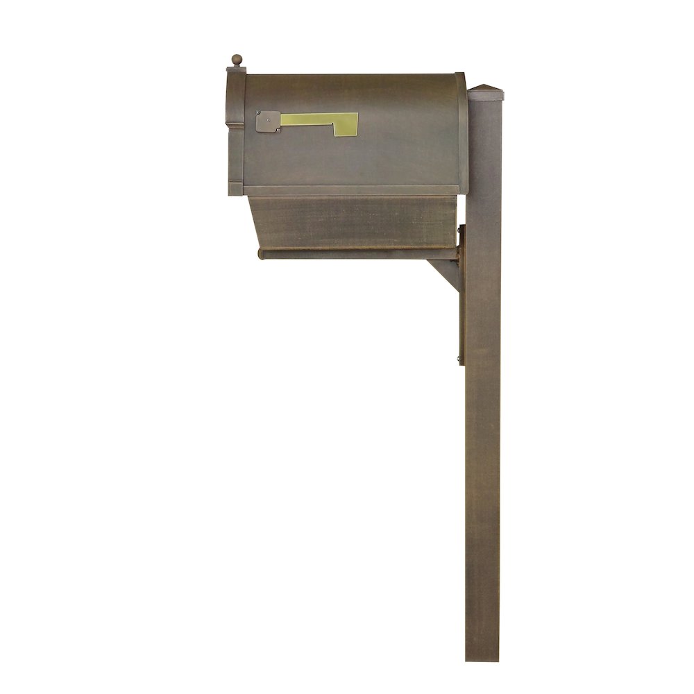 Curbside Mailbox with Newspaper Tube, Locking Insert and Wellington Mailbox Post - Special Lite Products