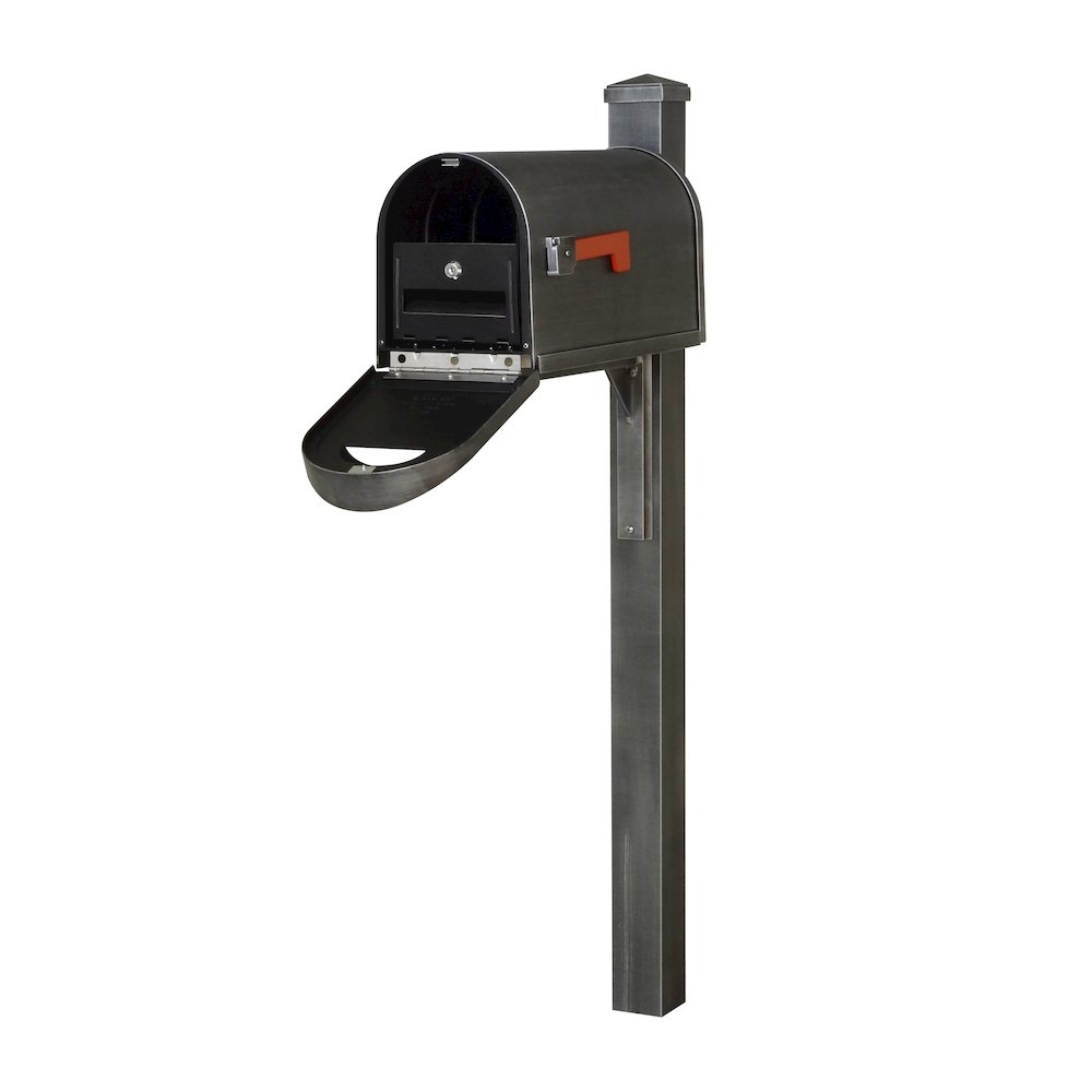 Curbside Mailbox wtih Locking Insert and Wellington Direct Burial Mailbox Smooth - Special Lite Products