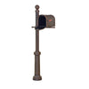 Floral Curbside Mailbox, Locking Insert and Fresno Mailbox Post - Special Lite Products