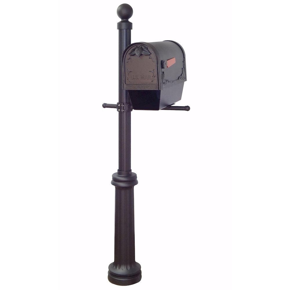 Floral Curbside Mailbox with Newspaper Tube, Locking Insert and Fresno Mailbox - Special Lite Products